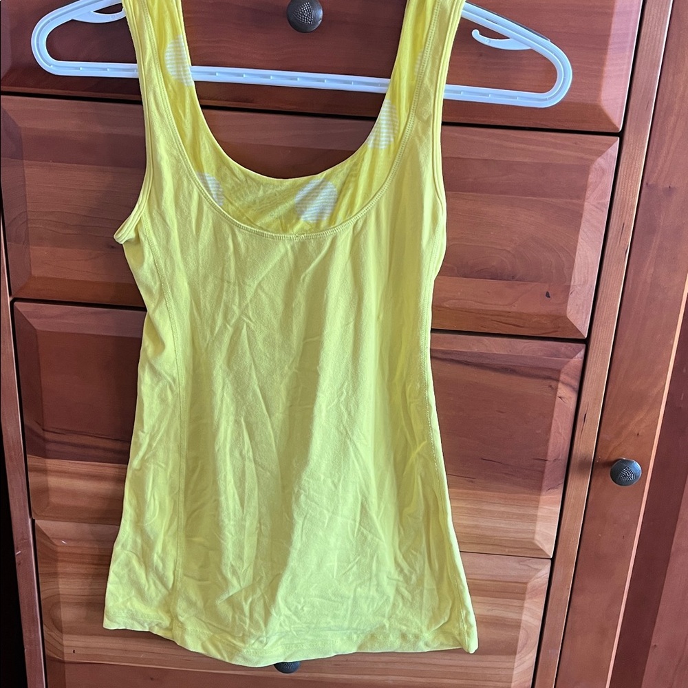Lululemon yellow Waist-length tank top size 4